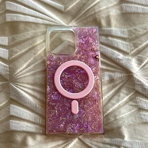 Pink Marble  iPhone 14 Pro Max MagSafe (added MagSafe ring)